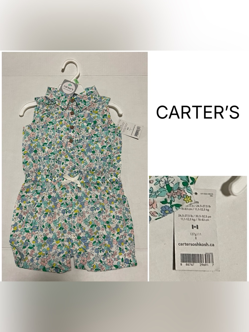 CARTER’S - 18M - NWT - INFANT GIRLS FLORAL ROMPER